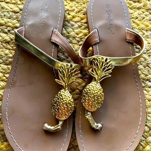 Lilly for Target Pineapple Flip Flops
